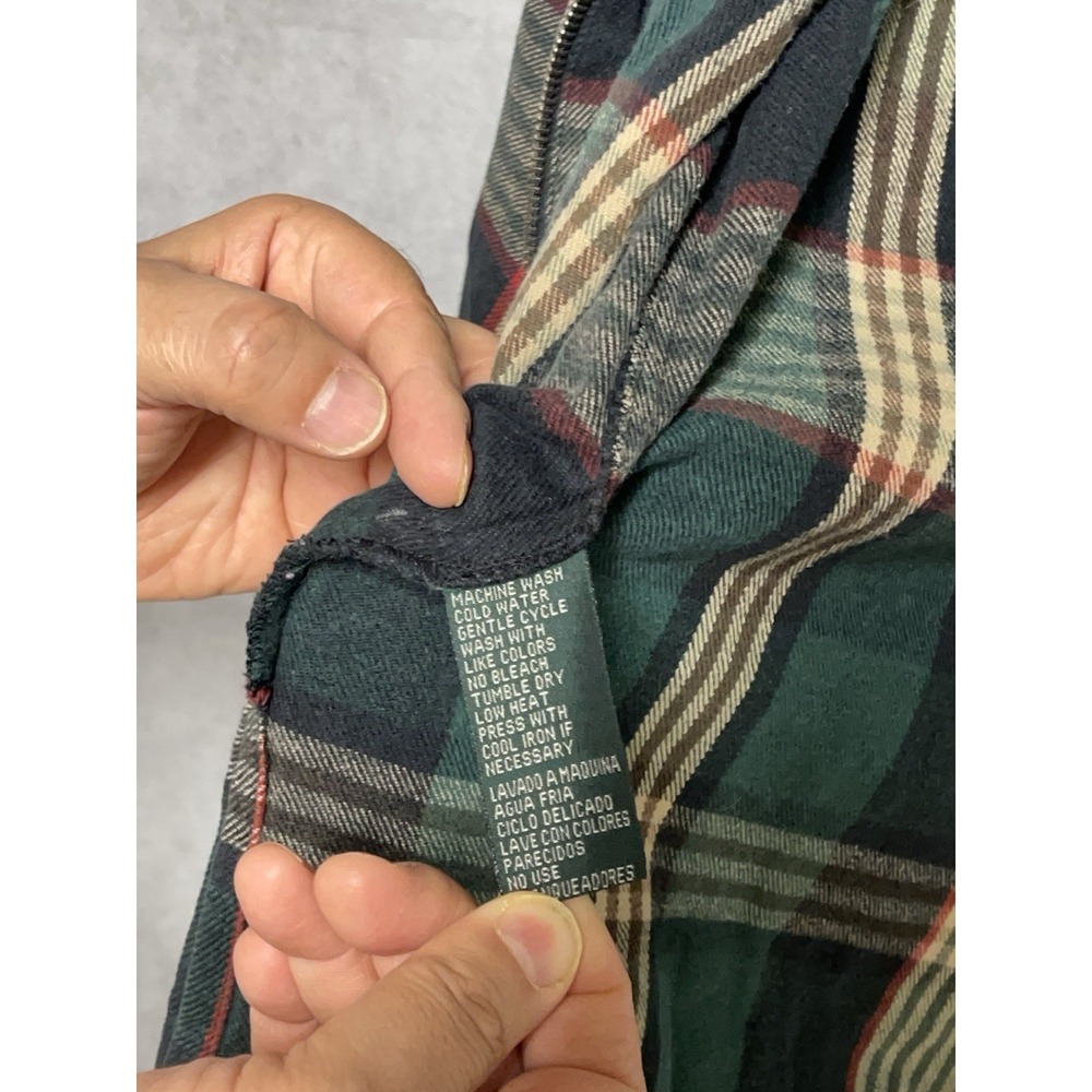 Ralph Lauren Jacket Women Petite S Flannel Plaid Twill Hood Coat Chore Workwear - Picture 7 of 8